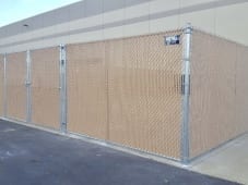 Galvanized Chain Link with Privacy Slats